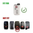 thumbnail image 2 of Zinc Alloy Metal Key Fob Case Cover Protector Shell Compatible for Toyota 4runner Venza Avalon Land Cruiser Camry Highlander Prius Prius C V RAV4 HYQ14AAB HYQ12ACX(4-Buttons, 2 of 9