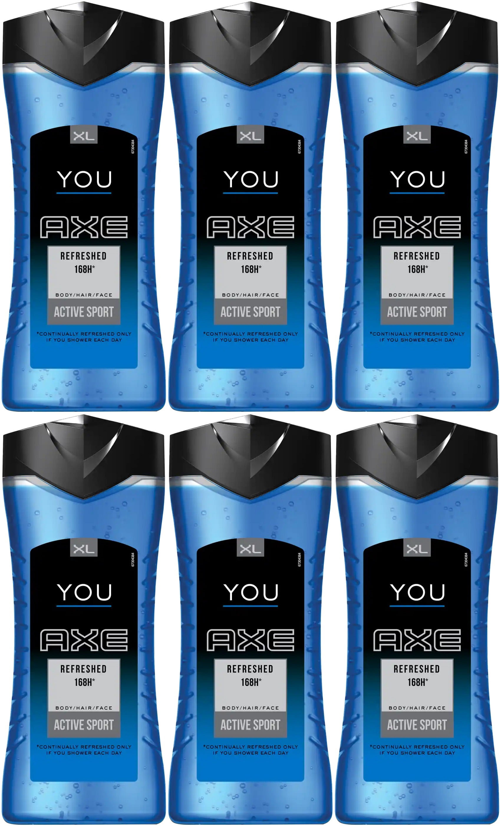Axe You Refreshed 168H Active Sport 3in1 Body Hair and Face Wash, 400