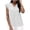 White, variant on Women Cute Tops Sawvnm Women's 1/4 Sleeve Summer Wrinkle Casual Round Neck Short Color Feifei Sleeve Short Sleeve T-Shirt Top Tshirts for Women Army Green S