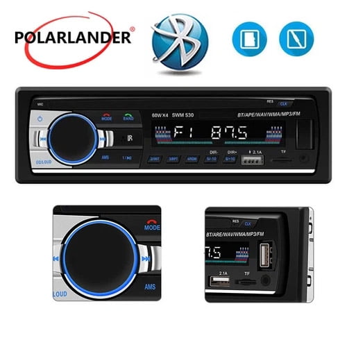Car Stereo 1 Din 12V Radio BT/FM/USB/AUX/U-disk/Romote Control MP3 Player Single Din