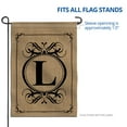 thumbnail image 4 of Anley Classic Monogram Letter L Garden Flag, Double Sided Family Last Name Initial Yard Flags - Personalized Welcome Home Decor - Weather Proof & Double Stitched - 18 x 12.5 Inch, 4 of 5