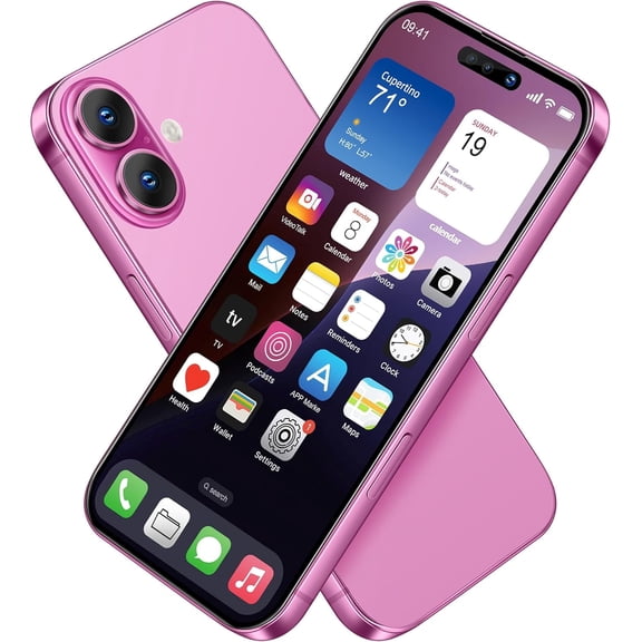 Dummy Fake Phone Model, Looks Like The Real Phone Compatible with Phone 16, for Cell Phone Store Display or Send a Toy Phone for Kids (Pink)