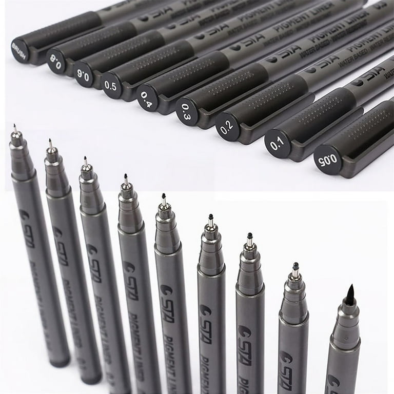 Sehao School Supplies Dyvicl Fine Tip Ink Pens for Drawing, Anime, Manga,  Artist Illustration, Bullet Writing 2.5Ml Gray Plastic 