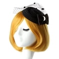 thumbnail image 5 of Visland Vintage Elegant Solid Color Mini Mesh Faux Pearl Women Fascinator Hair Clip Party Derby Hat, 5 of 7
