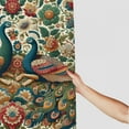 thumbnail image 3 of GOSMITH Vintage Peacock Floral William Morris Aesthetic Decorative Shower Curtain Multiple Sizes Durable and Washable White, 3 of 6