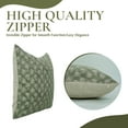 thumbnail image 3 of Fabdivine Floral "Pure Linen" Blend Indoor Square Decorative Throw Pillow Cushion for Couch,sofa, Patio ,18"X18", Green, 3 of 4