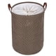 thumbnail image 1 of Cesta de lavandería independiente con tapa, cesto de ropa plegable con cordón grande y asa, 1 of 5