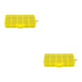 thumbnail image 2 of Thinsony 10 Grid Plastic Jewelry Removable Storage Box Beads Container Earring Yellow 12.8x6.5x2.2cm 2Set, 2 of 6