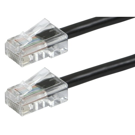 UPC: 0889028014592 | Monoprice Cat6 Ethernet Patch Cable – 25 Feet – Black | Network Internet Cord – RJ45  Stranded  550Mhz  UTP  Pure Bare Copper Wire  24AWG – Zeroboot Series