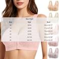 thumbnail image 3 of BaoFuBaoMei Front Snap Bras for Women Plus Size Lift Wireless Bra Side Support Push up Brassiere Jacquard Everyday Bralette, 3 of 8