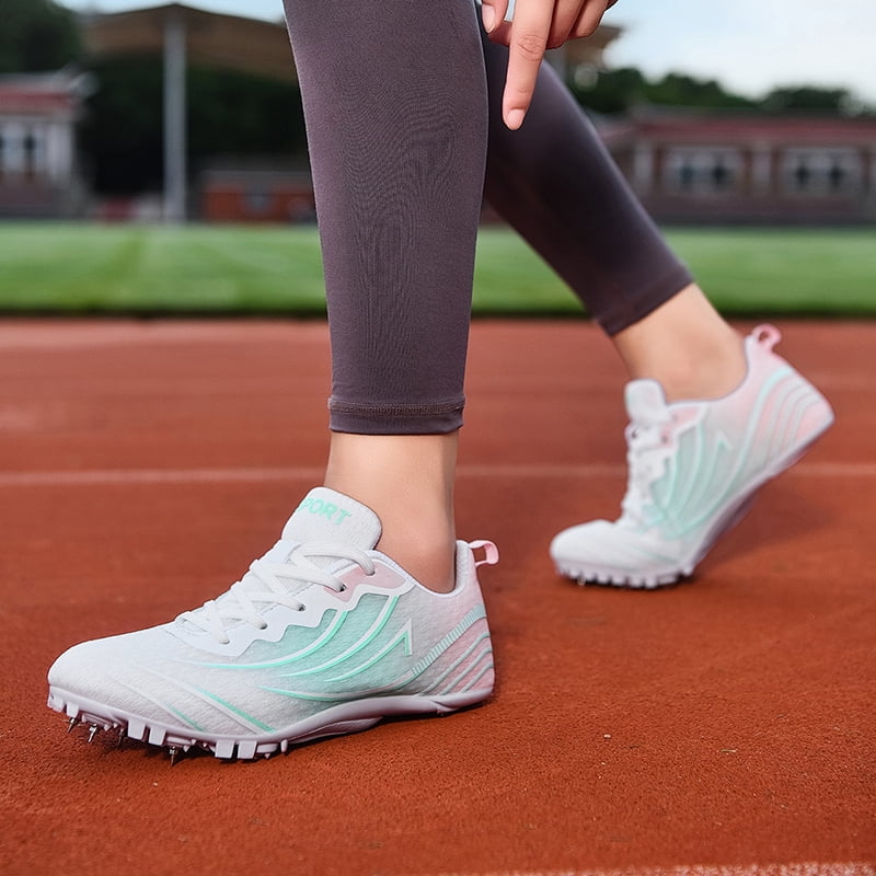 Men Women Kids Track and Field Shoes Professional 8 Spikes Running Racing Sneakers Breathable Lightweight Sprinting Shoes