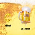 thumbnail image 2 of Jarra de cerveza GLASNES con globos de aluminio para fiestas temáticas, 10 unidades, color amarillo, 2 of 3