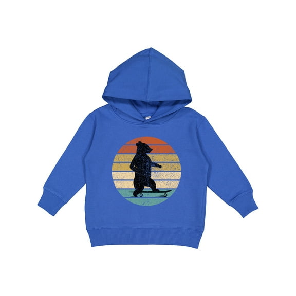 Inktastic Skateboard Bear Retro Sunset Toddler Hoodie