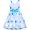Blue, variant on Girls Dress One-shoulder Blue Maple Leaf Pageant Wedding 6 Years