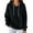 Black, variant on Hoodie Womens Pink Ribbed Hoodies Long Sleeve Tops Womens Pullover Sweatshirt Cute Hoodies for Women XXL