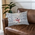 thumbnail image 3 of Playful Bulldog Welcomes Winter Snowy Day with Cardinal Bird Quilt Pillowcase Dog Lover Gifts Idea Throw Pillow Cover Bed Home Decor - 12017, 3 of 5