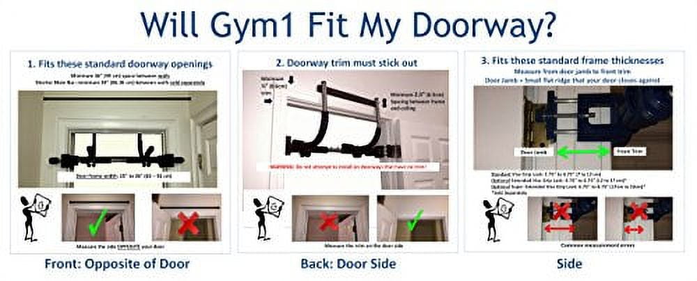  Gym1 6-Piece Indoor Doorway Gym Set Professional Grade
