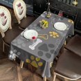 thumbnail image 5 of Dog Paw and Bone Rectangle Tablecloth 60"x120",Waterproof Polyester Rectangle Table Cloth, Wipeable Spillproof Polyester Tablecloth for Dining, Camping, Indoor and Outdoor, 5 of 6