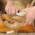 thumbnail image 6 of Wood Carving Knife for Whittling, Sloyd & Roughing - High Carbon Steel Blade, Ergonomic Ash Handle ET008, 6 of 7