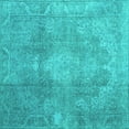 thumbnail image 1 of Ahgly Company Machine Washable Indoor Square Persian Turquoise Blue Bohemian Area Rugs, 3' Square, 1 of 4