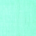 thumbnail image 1 of Ahgly Company Machine Washable Indoor Square Solid Turquoise Blue Modern Area Rugs, 3' Square, 1 of 4