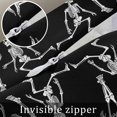 thumbnail image 7 of Halloween Body Pillow Cover 20 x 60 Inch Decorative Pillow Cover Funny Skeleton Spooky Scary Skull Black Lumbar Pillowcase Seasonal Rectangle Cushion Case for Couch Sofa Bed Living Room, 7 of 7