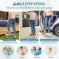 thumbnail image 6 of Step Stool with Handle for Elderly Adults High Beds Steps Heavy Duty Metal Stepping Stool Mobility Aids Stand Assist Medical Adjustable Bariatric Step Stool for Kitchen, Bedside, SUV, Bath - 400 lbs, 6 of 6