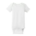 thumbnail image 3 of Infant Short Sleeve Cotton/Polyester Baby Rib Bodysuit White 24M, 3 of 5