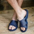 thumbnail image 4 of OKABASHI Men's Eurosport Slides (Navy, L) | Slides w/Arch Support | Versatile Muscle Recovery & Shower Shoe, 4 of 4