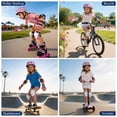thumbnail image 3 of Kids Bike Helmet for Boys Girls, Adjustable Protective Gear Set with Knee Elbow Pads Wrist Guards for Bicycle Scooter, 3 of 7