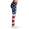 thumbnail image 4 of Grunge Usa Flag Print Leggings, American Flag Sexy Yoga Leggings For Women. Gifts For Us Independence Day, 4Th Of July., 4 of 5