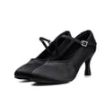 thumbnail image 1 of XIHAHA-zapatos de Baile Estándar para mujer, calzado de satén tostado fresco, tacón alto, suela suave, Moderno, 1 of 4