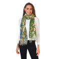 thumbnail image 2 of FORMRS Womens Scarf Winter Soft Long Big Warm Shawls Wrap Tassel Scarves, Orange Floral Garden, 2 of 9