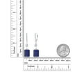 thumbnail image 2 of Gem Stone King 12.80 Ct Blue Lapis White Created Sapphire 925 Sterling Silver Earrings, 2 of 4