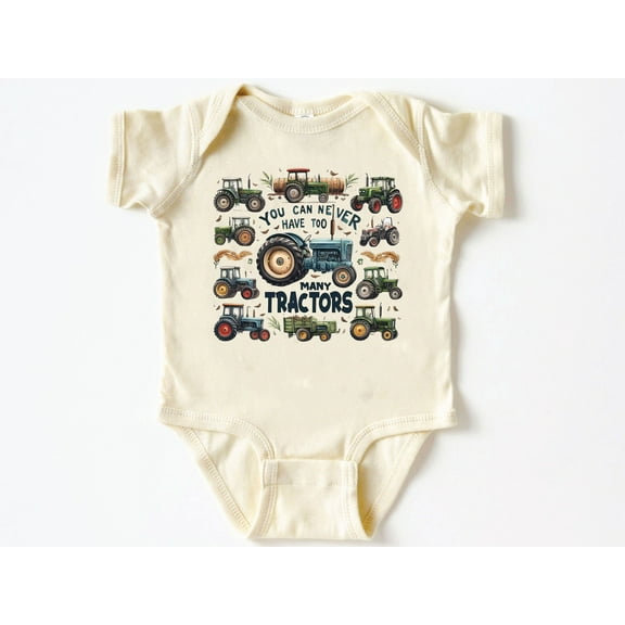 You can never have too many tractors Baby Bodysuit ,Funny New Born New Parent Baby Onesie®, New Mom Gift, Baby Shower Gift , Short Sleeve Tee Bella