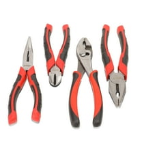 DNA Motoring 4-Piece Heavy Duty Chrome Vanadium Steel Pliers Tool Set, Linesman, Needle Nose & Diagonal Cutters