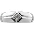 thumbnail image 5 of Sterling Silver Rhodium Plated Diam. Men's Ring (Size 11) Made In India qr5112-11, 5 of 5