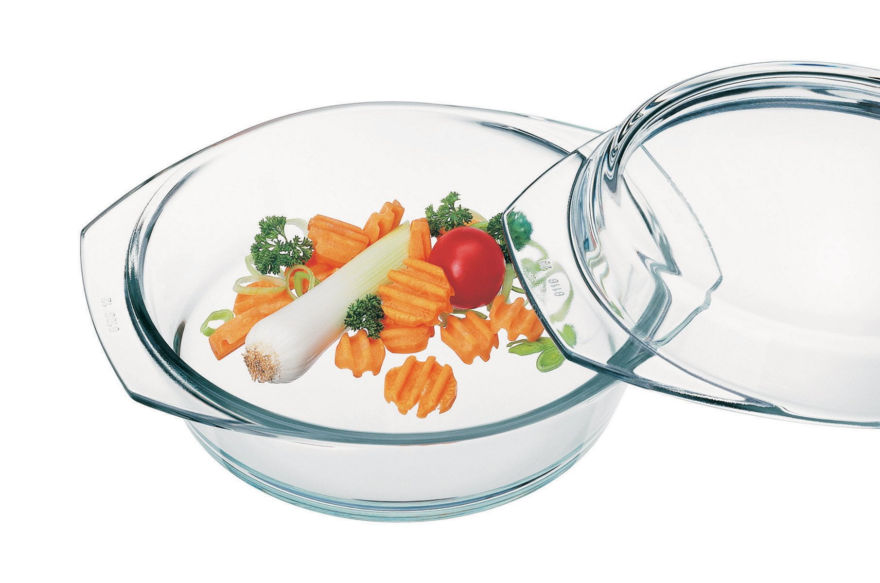 Round heatproof dish with lid 5,1L clear Simax Glassware 8593419414701 SIMAX one size 