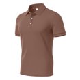 thumbnail image 5 of hoksml Men's Polo Shirts Solid Color Collared Button T Shirt Casual Loose Pullover Top Fitness Running Sports Short Sleeved Summer Comfortable Breathable Tee Shirts, 5 of 6