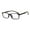 Black Wood Arm, variant on Mens Narrow Rectangular Thin Crushproof TR90 Plastic Light Optical Frame Shiny Black