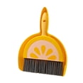 thumbnail image 1 of 2 Pcs/Set Broom Dustpan Set Fruit Pattern Small Portable Soft Bristles Keyboards Desktops Corners Mini Cleaning Set, 1 of 8