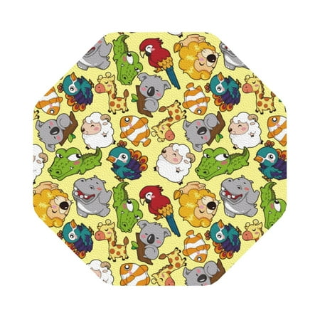 

Matuu Animals for Cup Coasters Set of 6 Leather Coasters Desk Coasters for Office Measures 4” x 4” Octagon