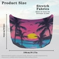 thumbnail image 7 of Uorisanigo Car Hood Cover Snowproof Universal Car Hood Cover Stretch Polyester Fabric Covers Removable Automotive Accessories Cars Decoration - Summer Palm Tree Dusk, 7 of 7