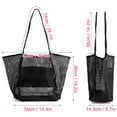 thumbnail image 2 of Gustave Mesh Tote Beach Bag for Women Summer Casual Hobo Pool Bags Large Foldable Sandproof Shoulder Handbag for Travel Beach Picnic Vacation - Black, 2 of 10