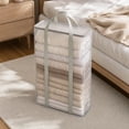 thumbnail image 7 of Semi-Transparent Storage Tote,EVA Reinforced Container With Long Handles,Large Capacity Wear Resistant Design,Spacious Interior For Daily Supplies,Durable Zipper Closure,Home And Travel Storage, 7 of 7