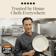 Gotham Steel 14 Inch Non Stick Frying Pans Large Nonstick Cooking Pan, Nonstick Skillet, Non Stick Pan, Ceramic Pan Dishwasher Safe, Cream White