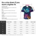 thumbnail image 4 of Fotbe Colorful Tropical Leaves Hawaiian Shirt for Men Unisex Summer Beach Casual Short Sleeve Cotton Linen Button Down Shirts-X-Large, 4 of 5