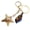 Khaki, variant on YIEMEEN Stylish Beach Inspired Shell Keychain Conch Starfish Star Pendant Keyring Charm Fashionable Sea Inspired Jewelry