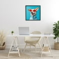 thumbnail image 3 of Stupell Industries Stylish Dog on Blue Animals & Insects Painting Black Framed Art Print Wall Art, 24 x 24, 3 of 10