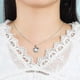 thumbnail image 2 of Collar Romántico Mujer Y Colgante Corazón, Plata, 2 of 5
